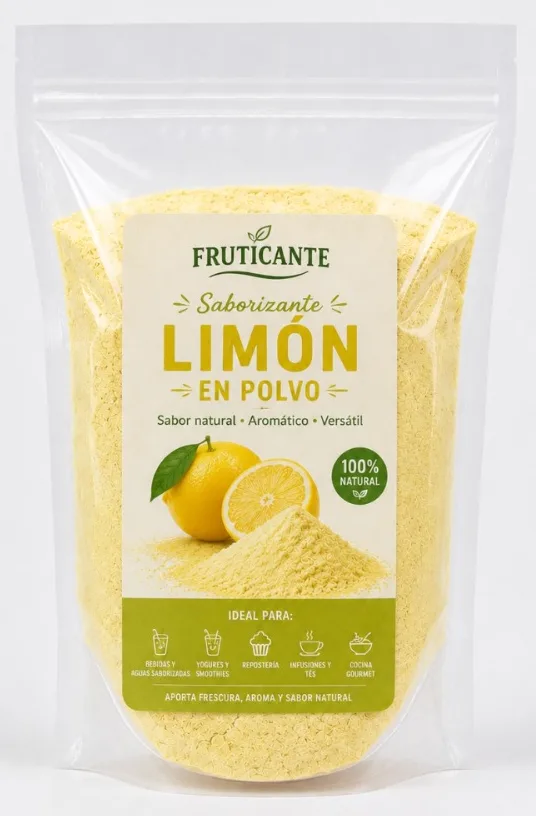 Limón en Polvo Fruticante - Polvos Saborizantes Naturales
